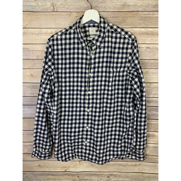 Gap Mens Large Button Down Shirt Checkered Plaid - Picture 1 of 11